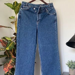 Mango high waist straight jean